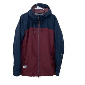 Ride Snowboard Company Women’s L Ski Jacket 10K  Navy Burgundy Insulated Read!‎